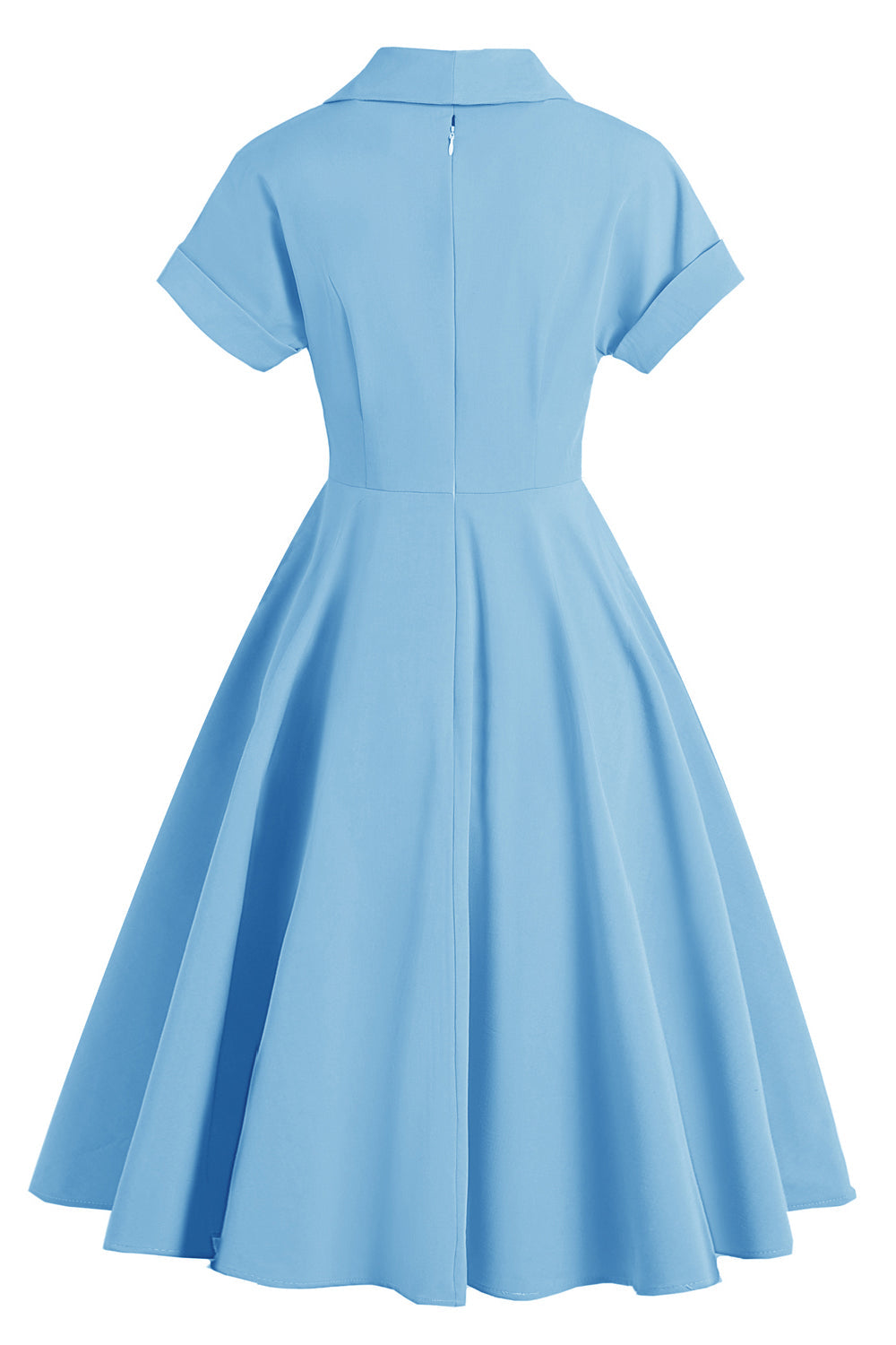 Elegant Yellow V Neck Vintage Dress 1950s