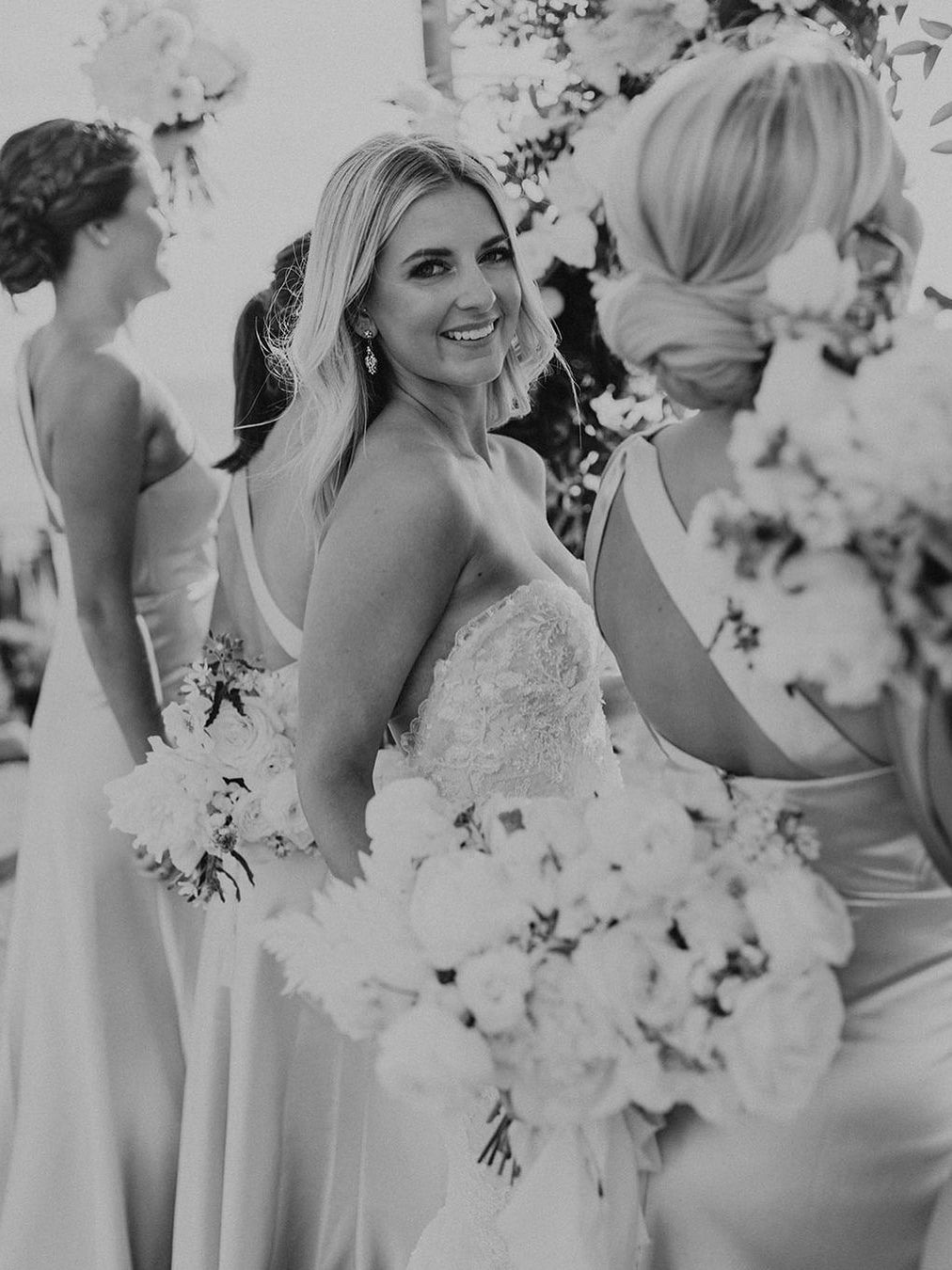 Chic Stretch Satin One Shoulder Sheath Bridesmaid Dresses