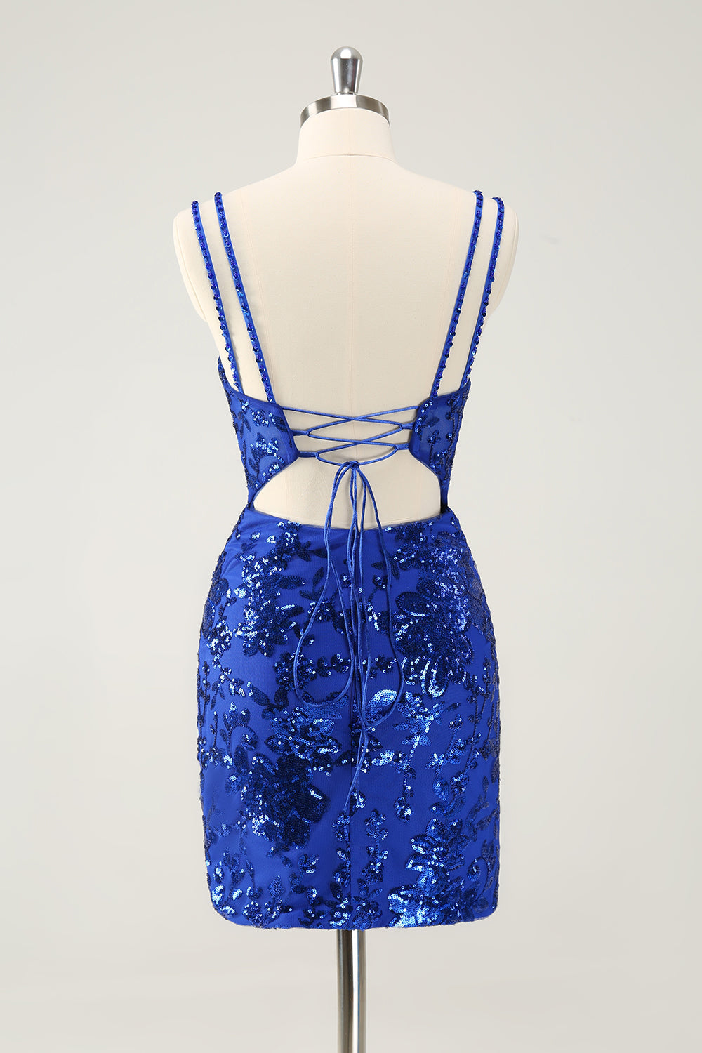 Gorgeous Orange Lace Up Tight Glittler Homecoming Dress