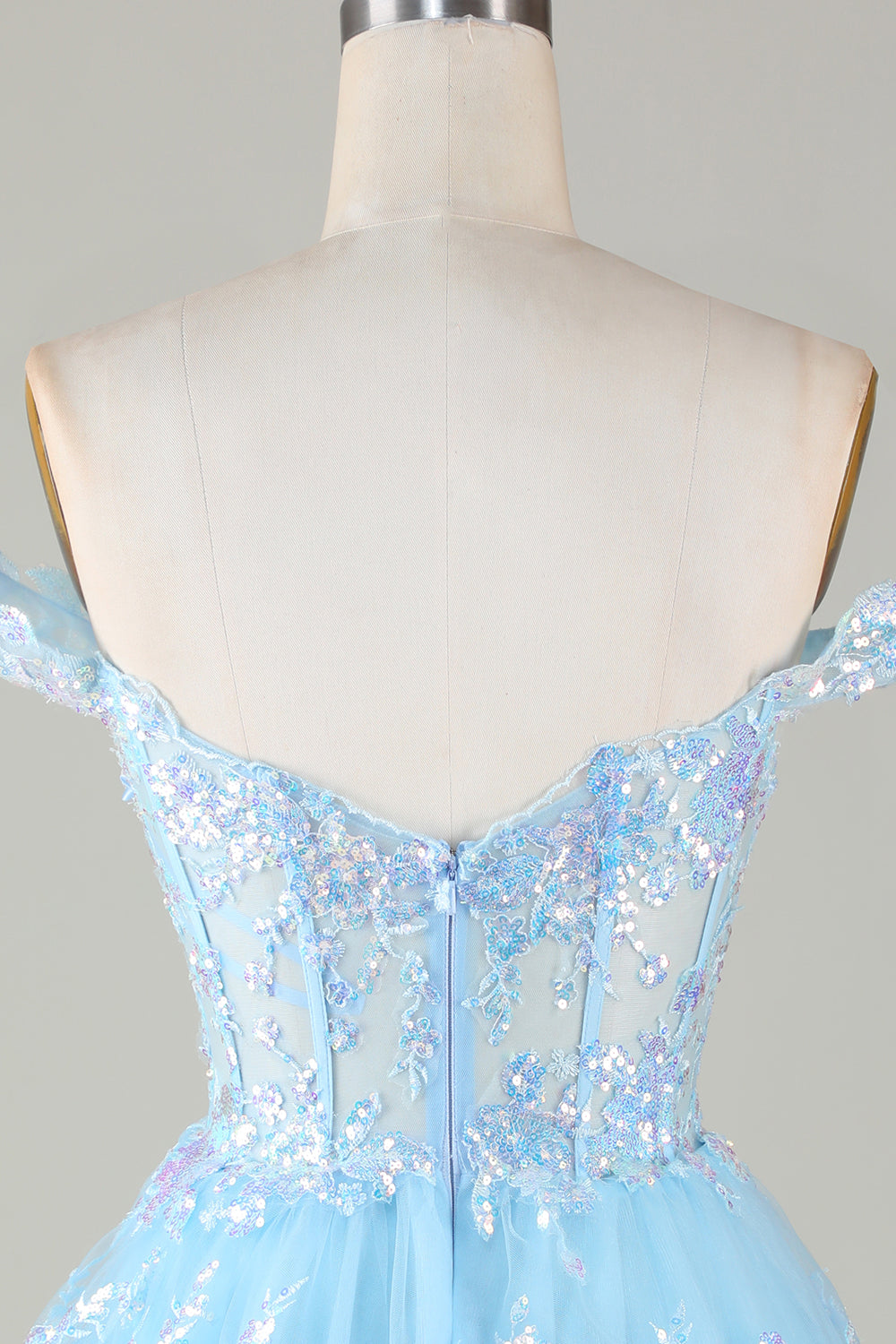 Sparkly Red Corset Tiered Lace A-Line Short Homecoming Dress