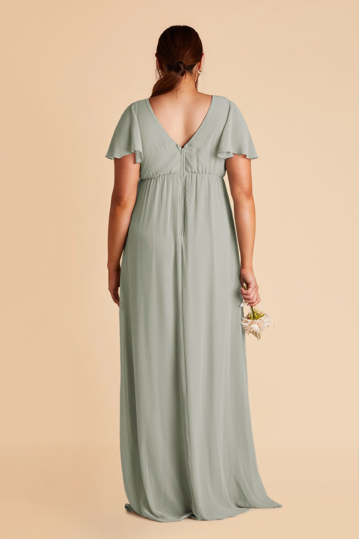 Hannah Empire Dress - Sage