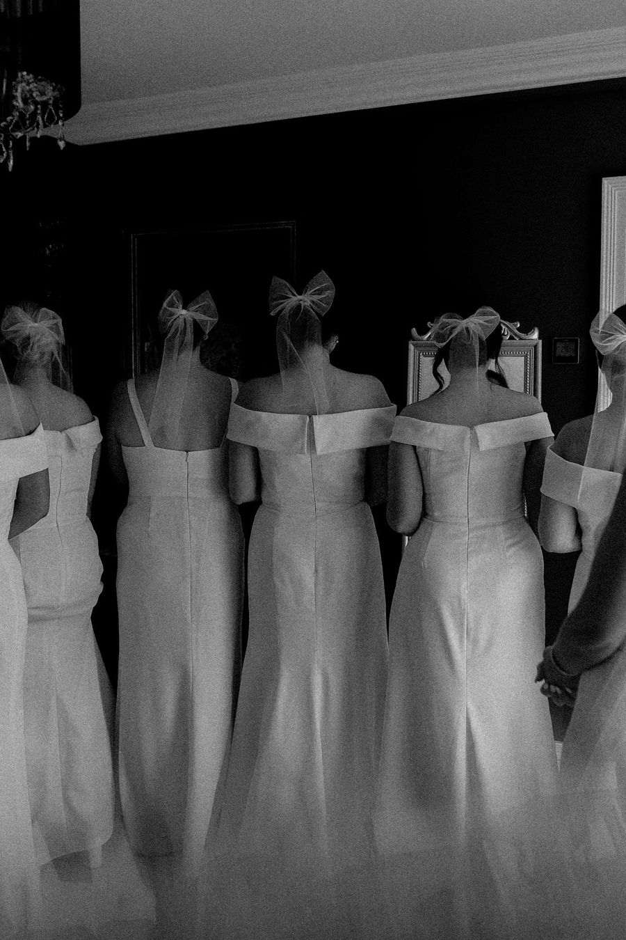 Vanya | White Off-Shoulder Satin Pleats Long Bridesmaid Dress with Slit