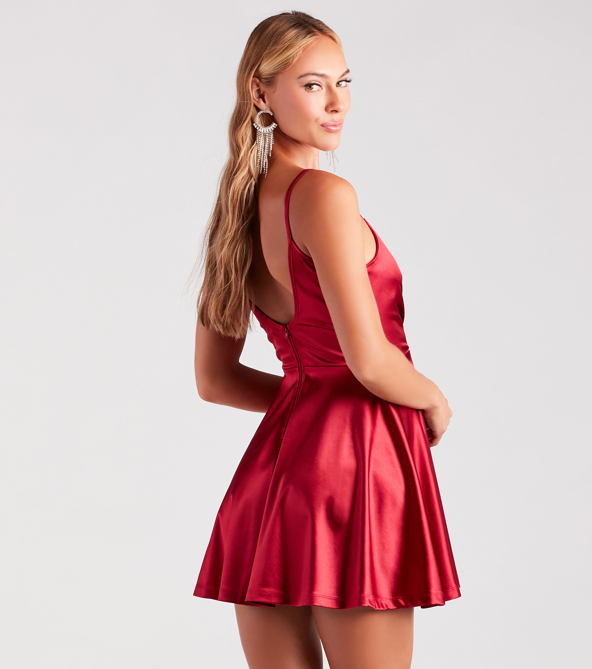 Stunning Style Satin Skater Dress