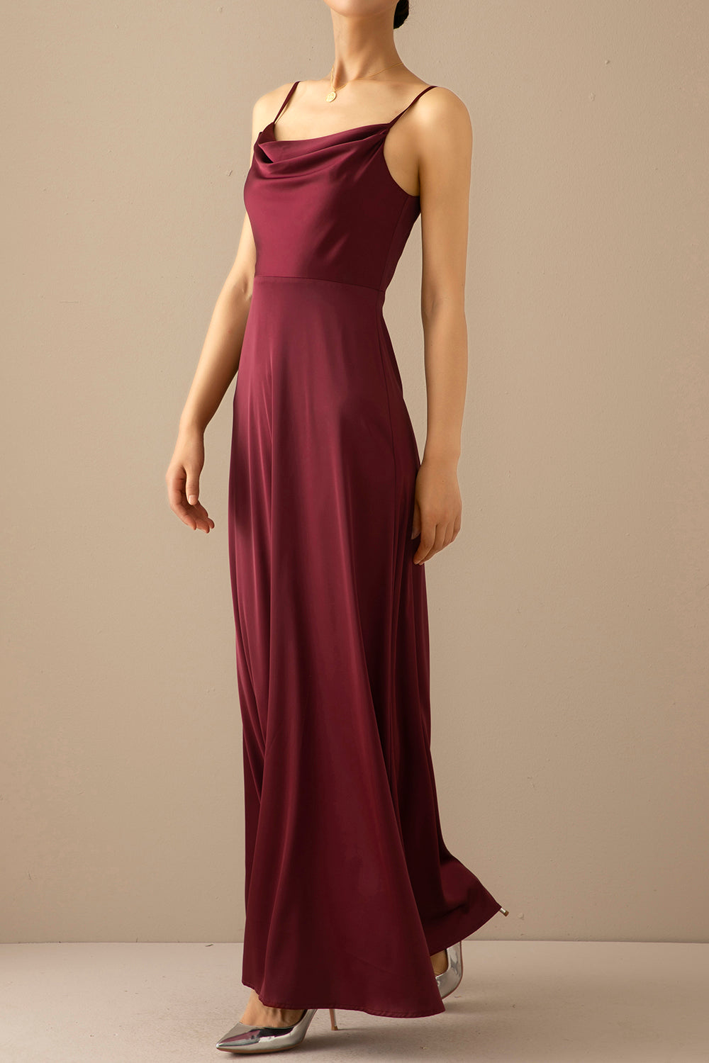 Simple Spaghetti Straps Long Prom Dress