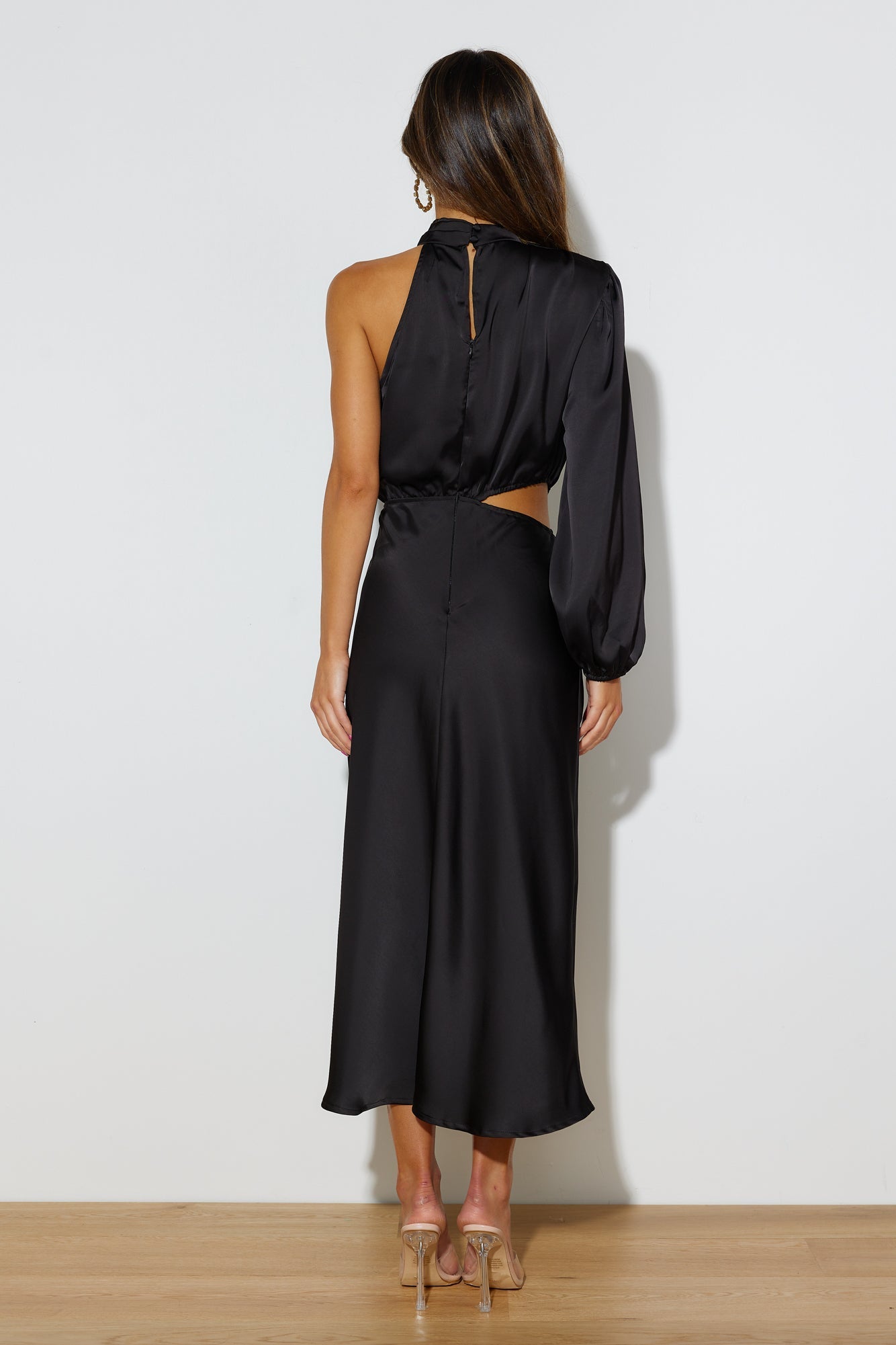 Won Over Midi Dress Black