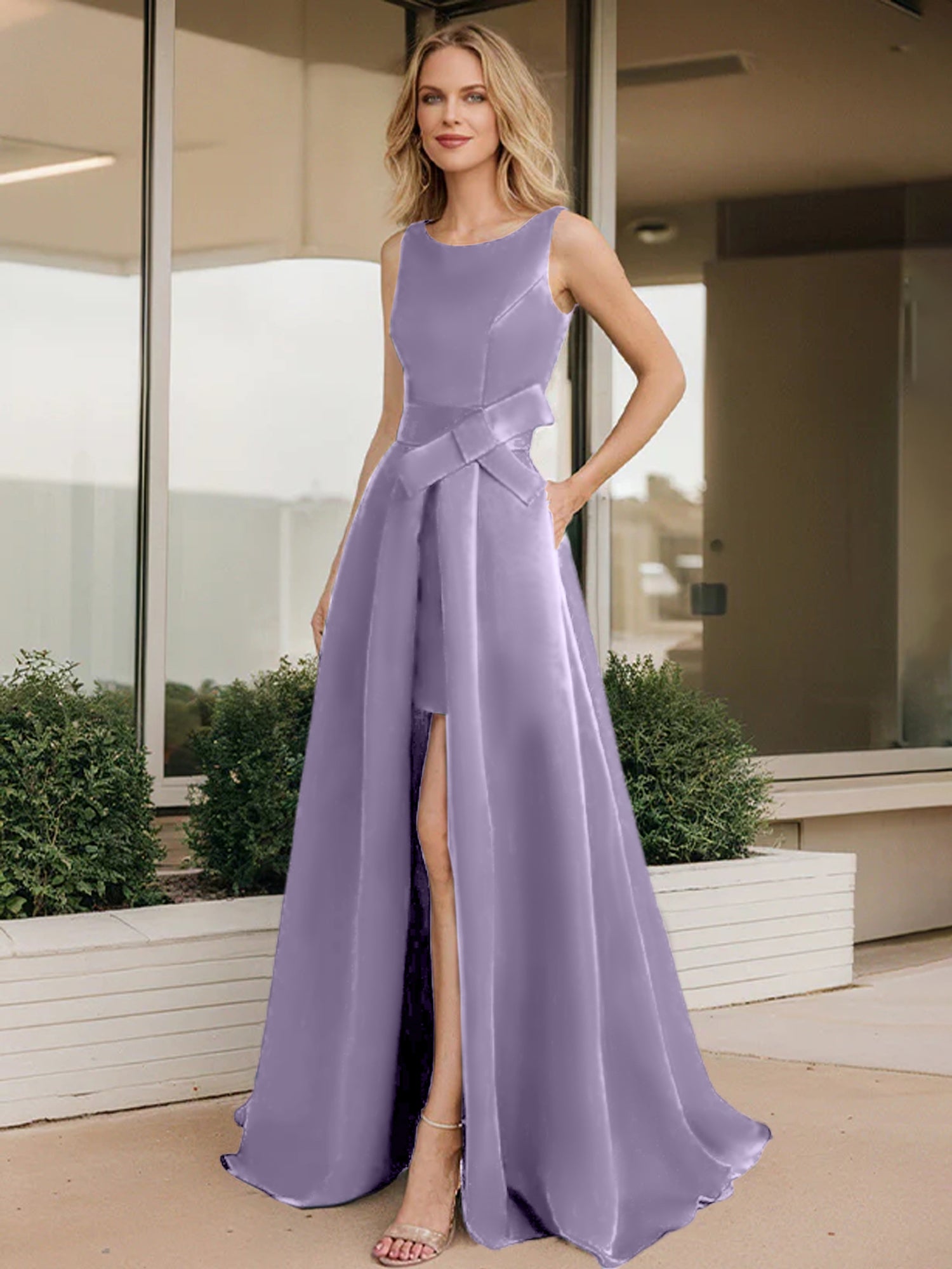 A-Line/Princess Scoop Mother of the Bride Dresses