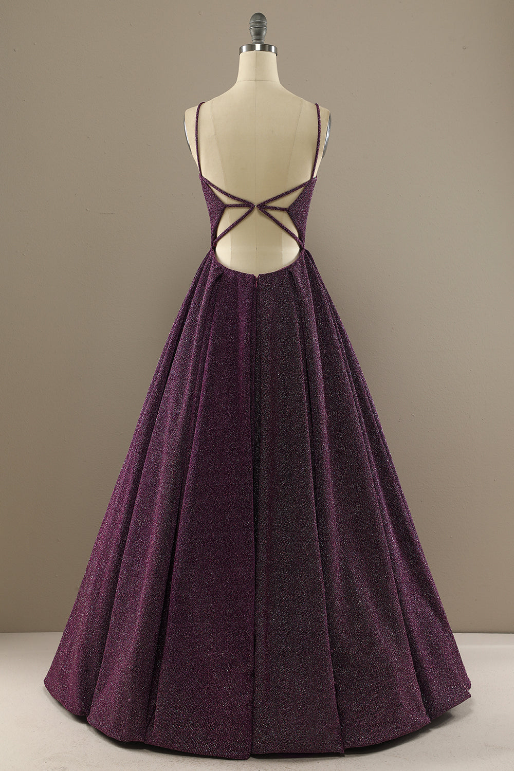 Charming A Line Purple Prom Dress with Split Front