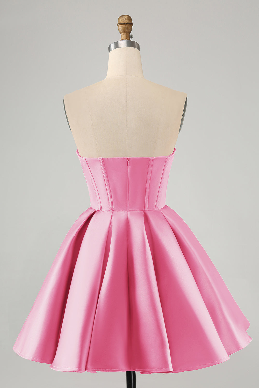 Cute Fuchsia A Line Sweetheart Corset Homecoming Dress with Beading