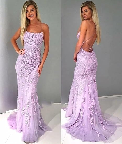 Exquisite Sheath Prom Dresses Spaghetti Straps Tulle Prom Gowns