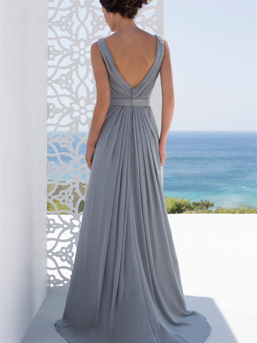 A-Line/Princess V-Neck Floor-Length Mother of the Bride Dresses