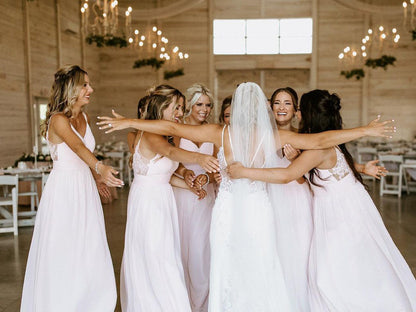 Elegant Chiffon Floor-length Bridesmaid Dresses A-line Long Gowns