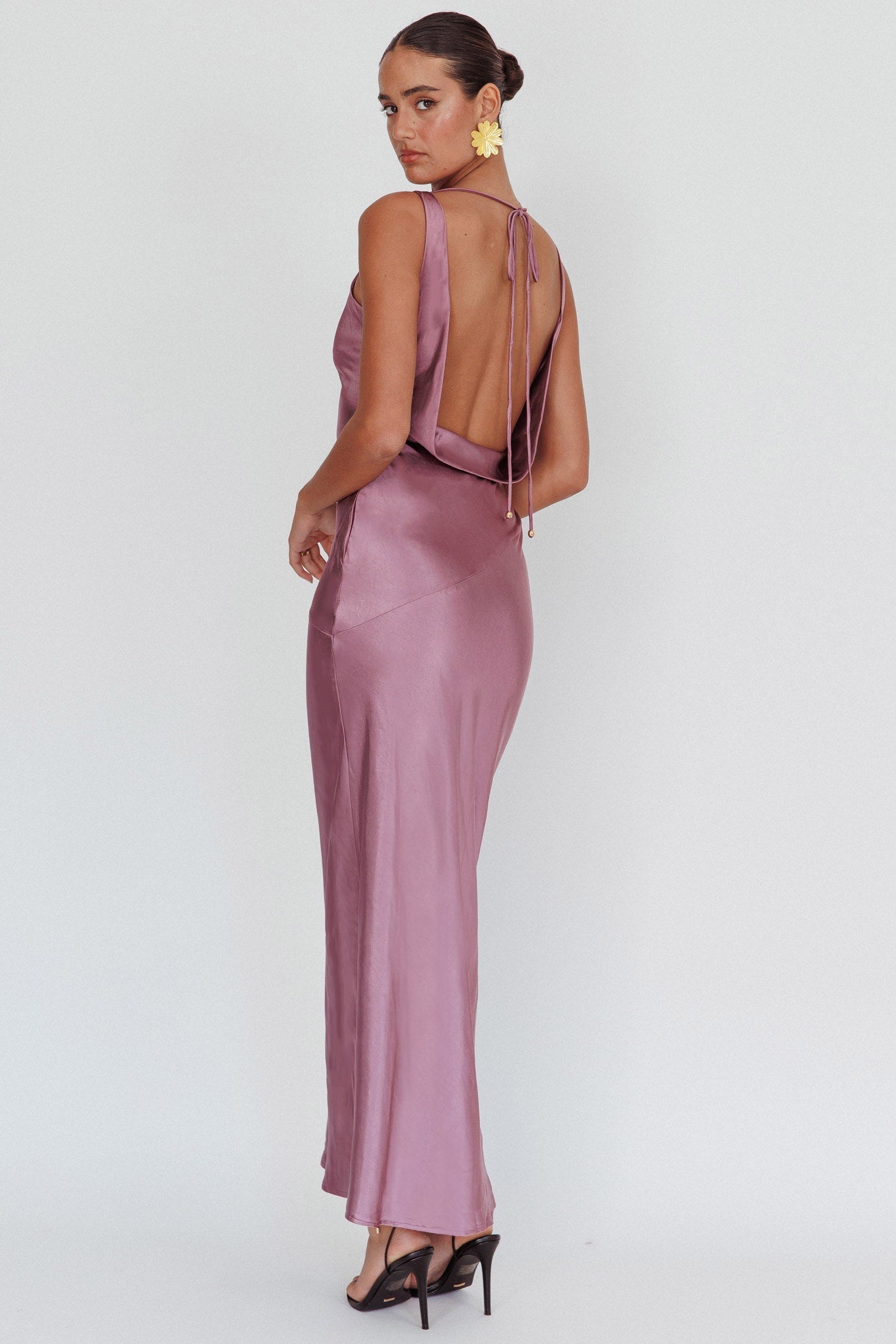 Cassiopeia Open Back Maxi Dress Grape