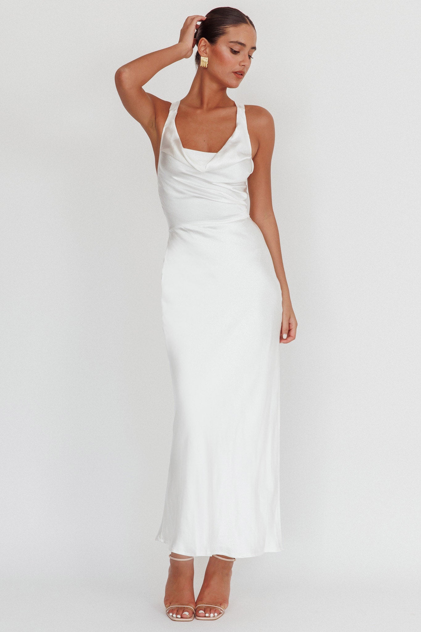 Sitara Tied Back Maxi Dress White