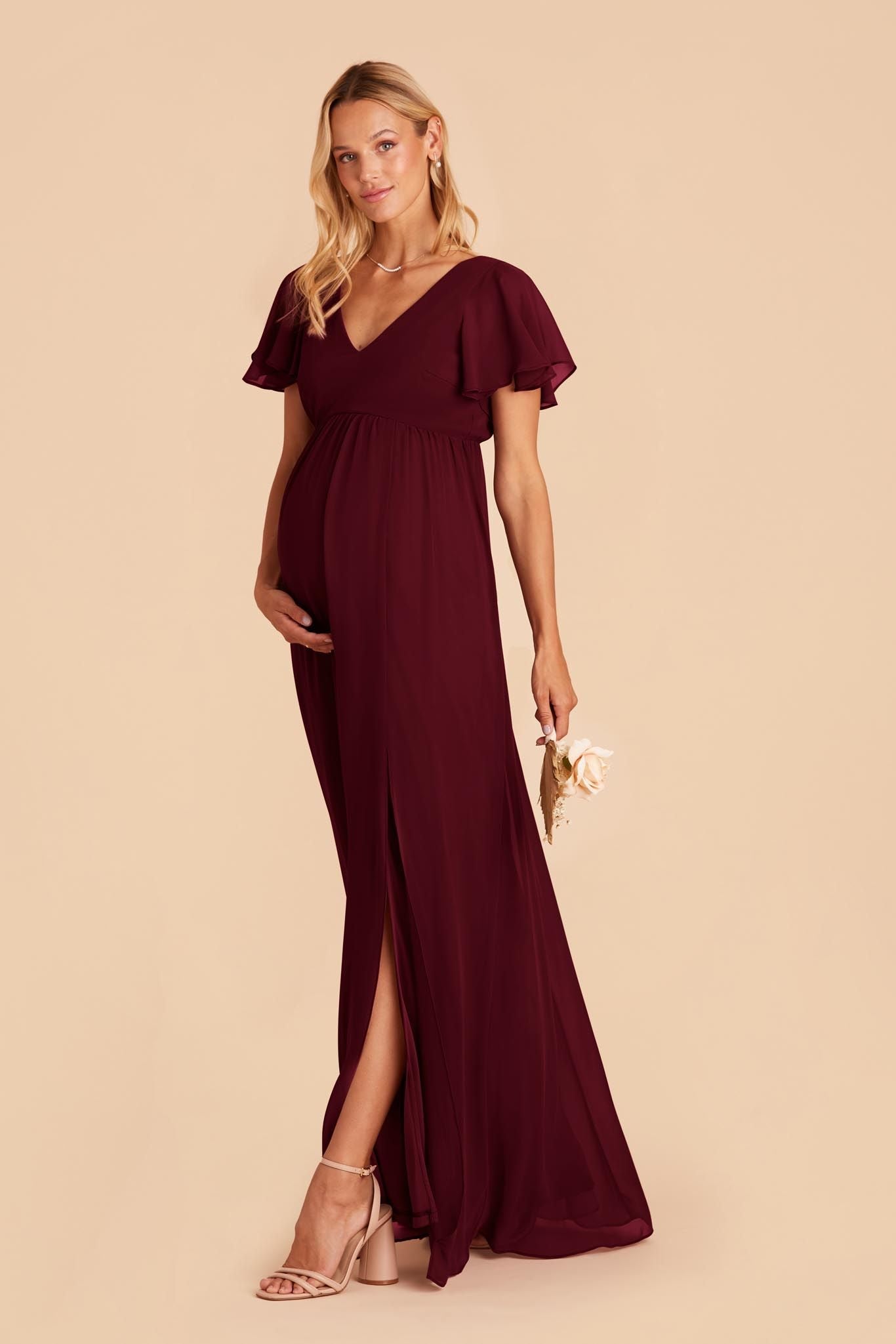 Hannah Empire Dress - Cabernet