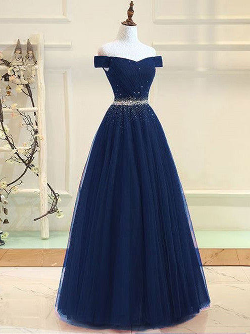 Fabulous Tulle Ball Gown Prom Dresses With Rhinestones