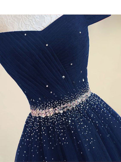 Fabulous Tulle Ball Gown Prom Dresses With Rhinestones