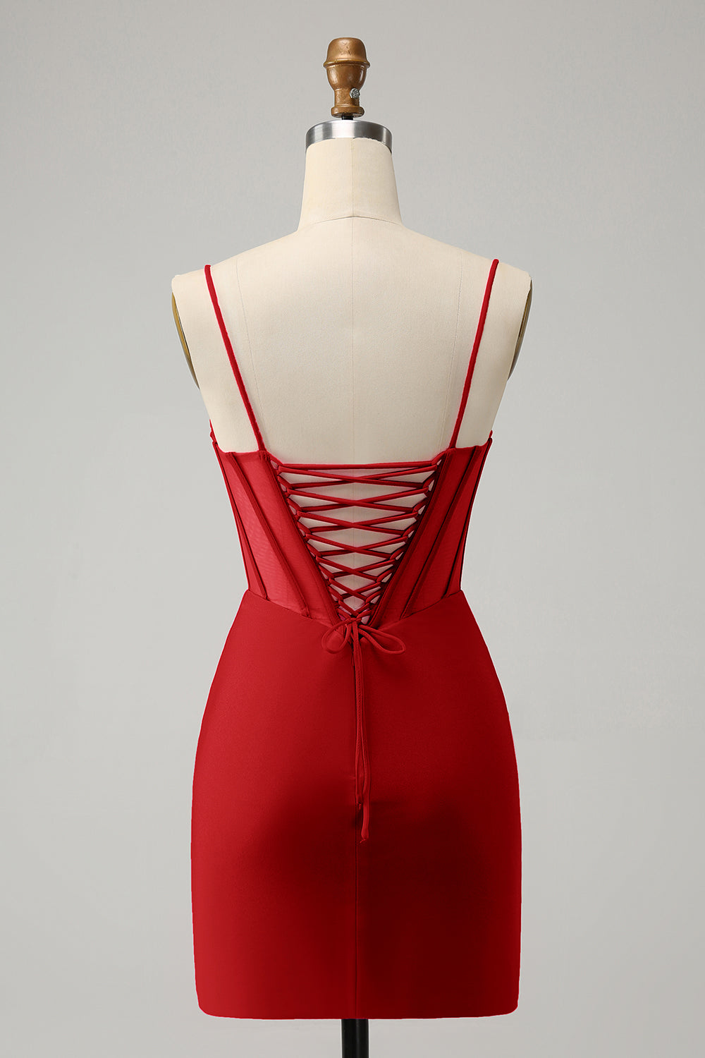 Unique Sparkly Fuchsia Beaded Tight Corset Short Homecoming Dress with Slit