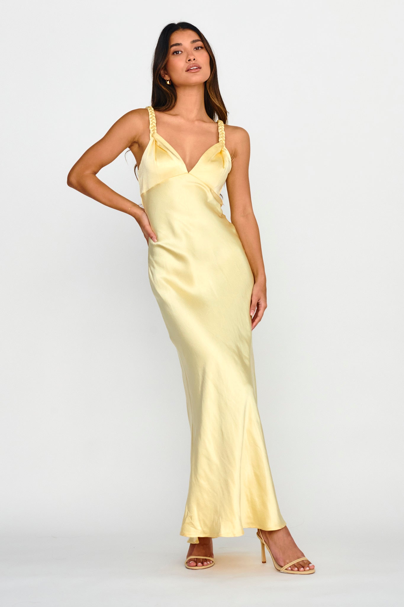 Muraya Braided Strap Maxi Dress Butter