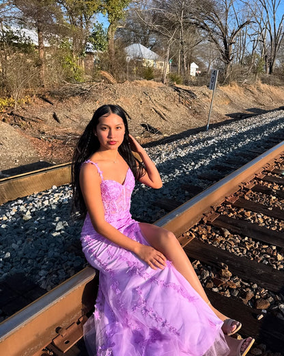 Sparkly Light Blue Beaded Mermaid Long Prom Dress