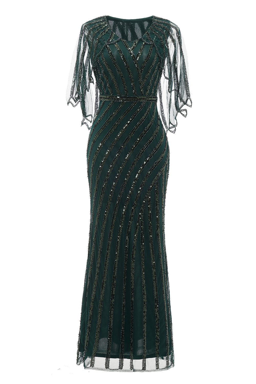 Dark Green Sequin Formal Evening Party Dresses