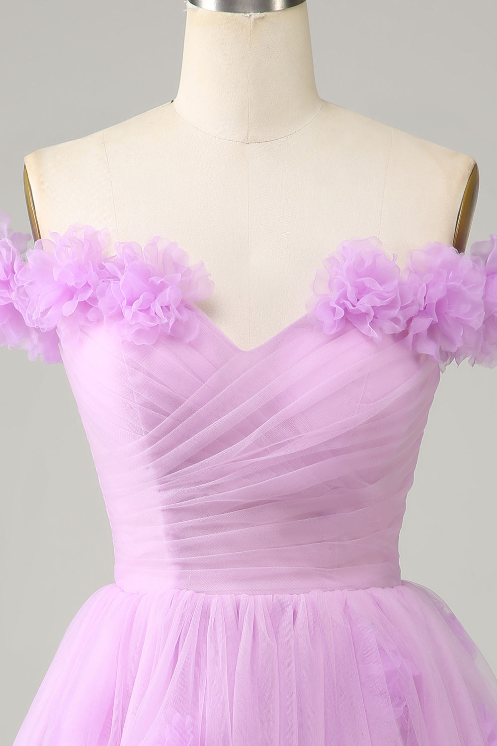 Cute A Line Off the Shoulder Pink Short Homecoming Dress with Flowers