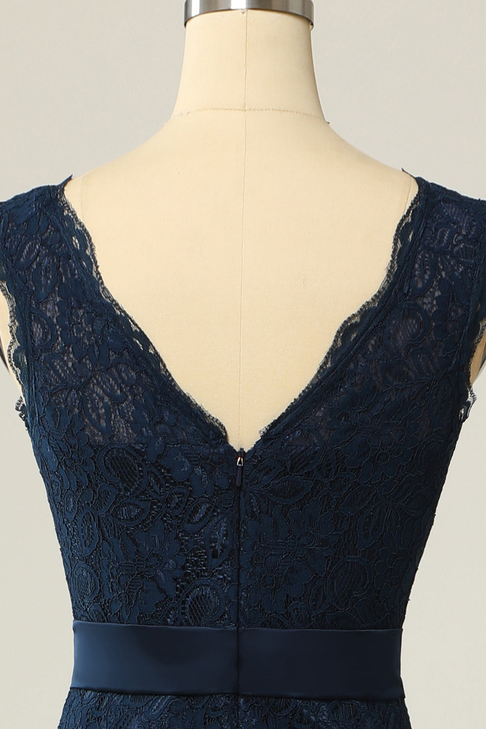 Navy Lace Sheath Mother Dress