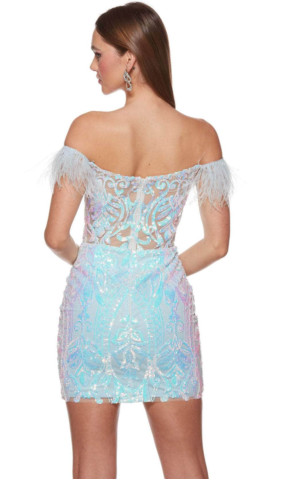 Sequin Embellished Off-Shoulder Cocktail Dress