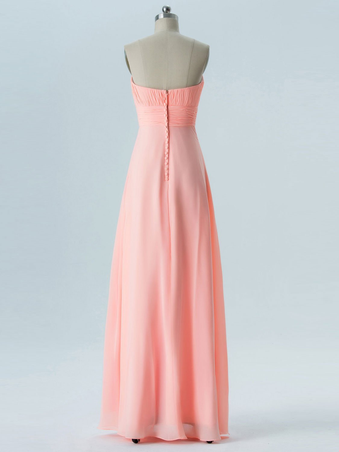 A-line Straight Across Floor-Length Chiffon Bridesmaid Dresses