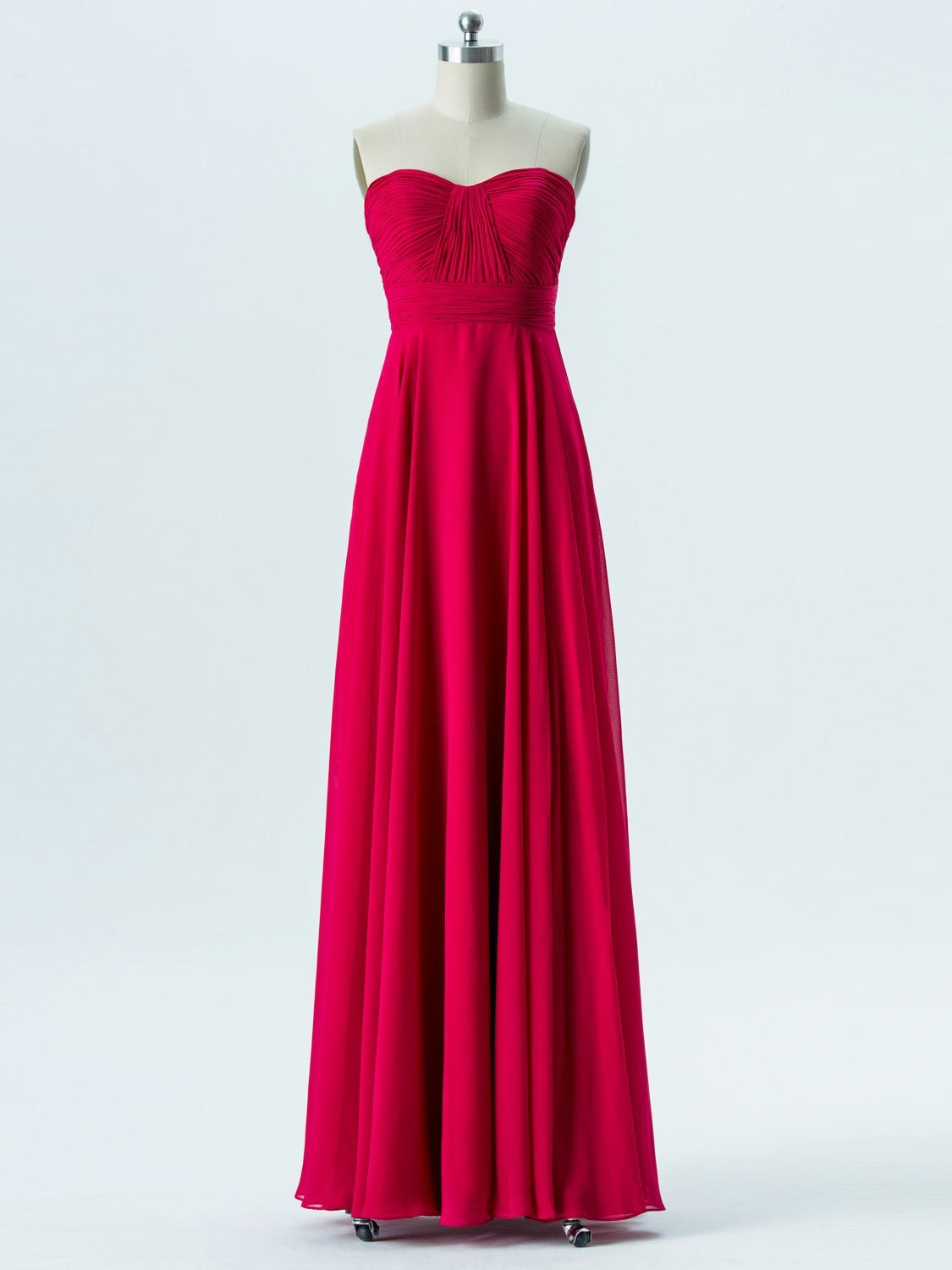 A-line Sweetheart Floor-Length Chiffon Bridesmaid Dresses 2862