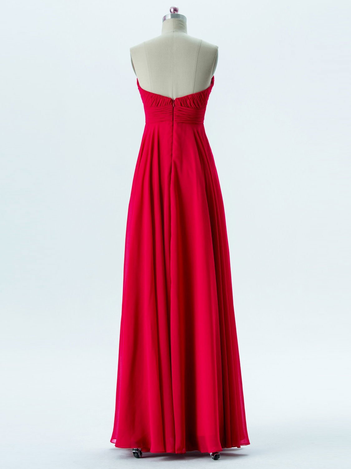 A-line Sweetheart Floor-Length Chiffon Bridesmaid Dresses 2862