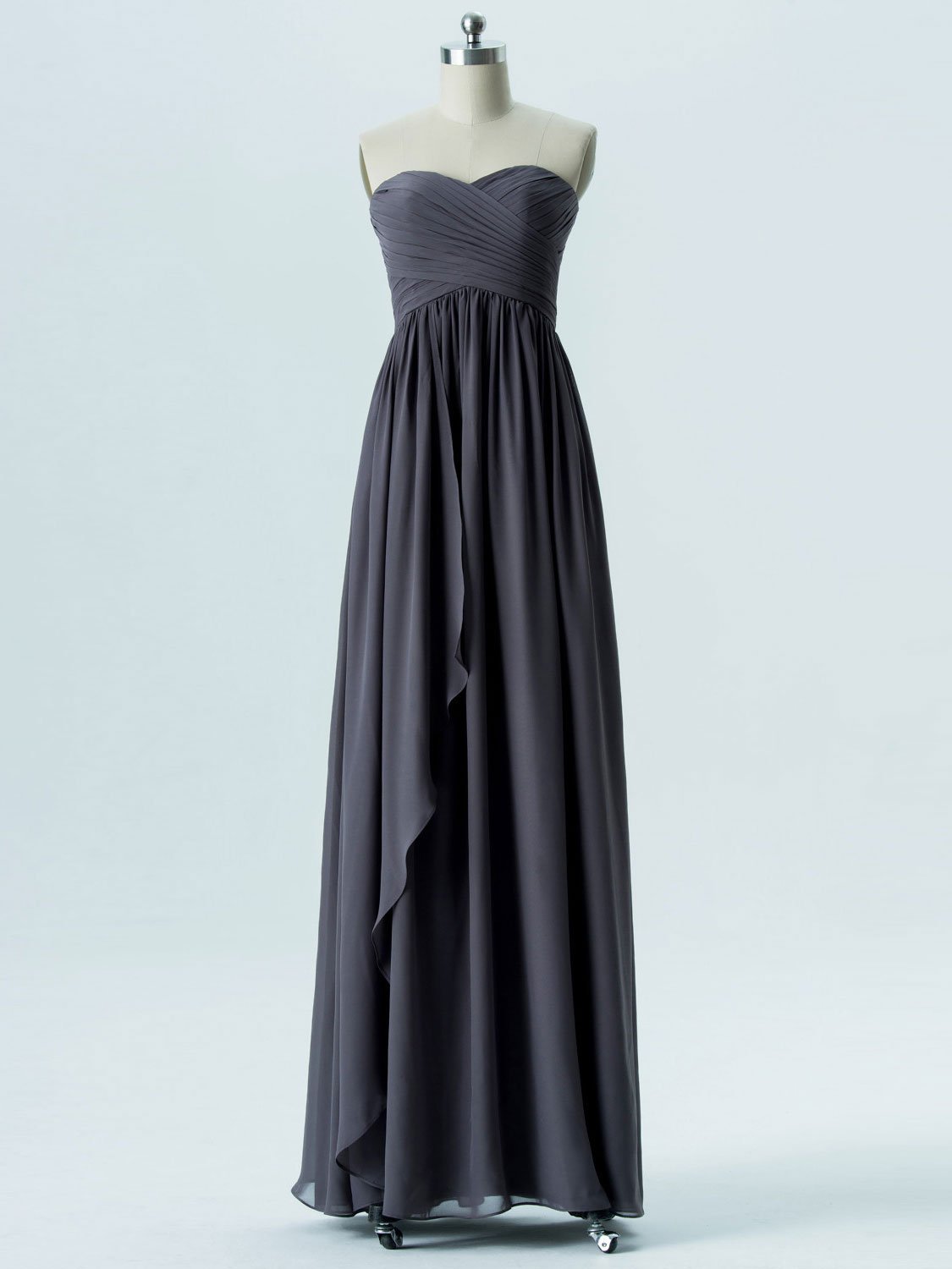 A-line Sweetheart Floor-Length Chiffon Bridesmaid Dresses