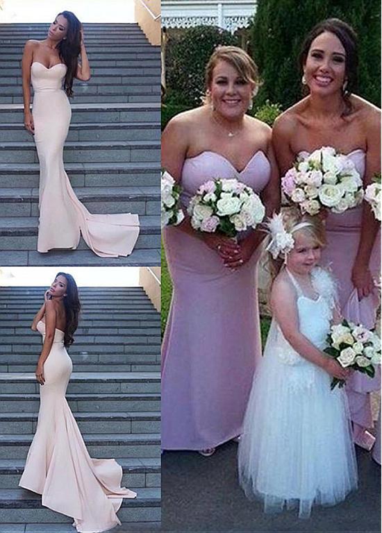 Alluring Chiffon Sweetheart Neckline Mermaid Bridesmaid Dresses