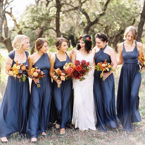 Delicate Satin Sweep Train A-line Bridesmaid Dresses With Pleats