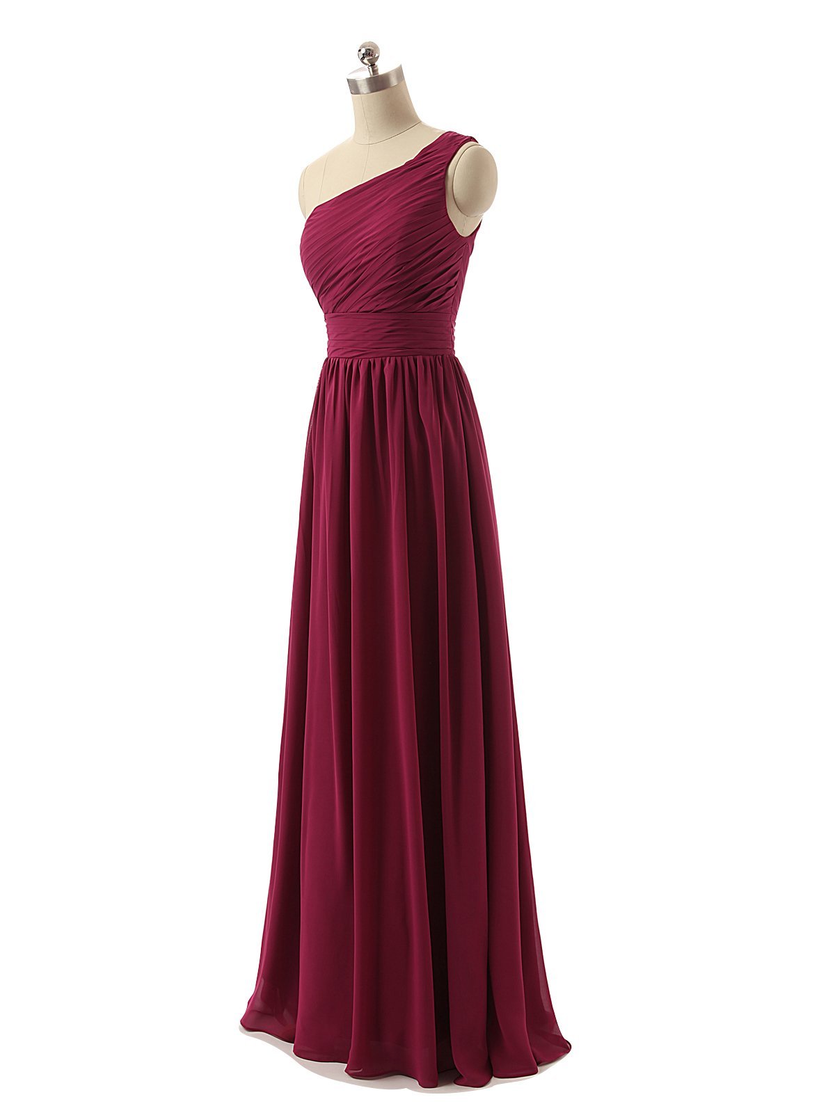 Glamorous Chiffon One Shoulder Neckline Floor-length A-line Bridesmaid Dresses