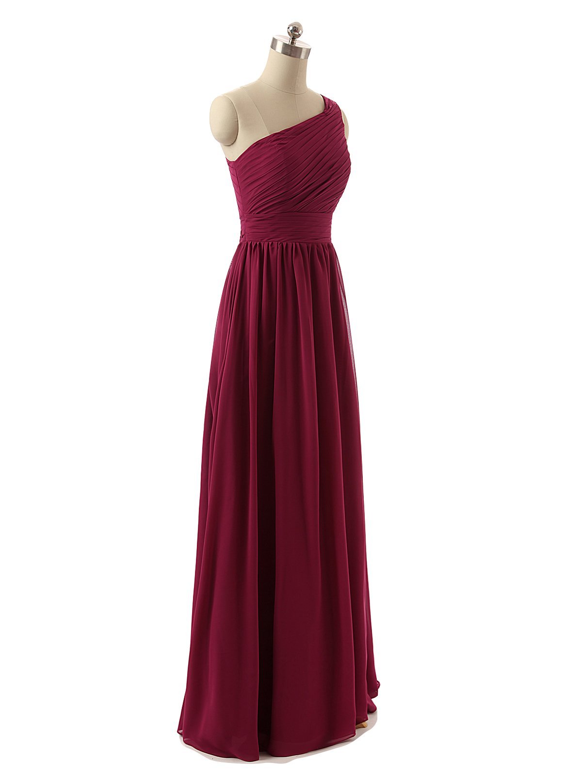 Glamorous Chiffon One Shoulder Neckline Floor-length A-line Bridesmaid Dresses