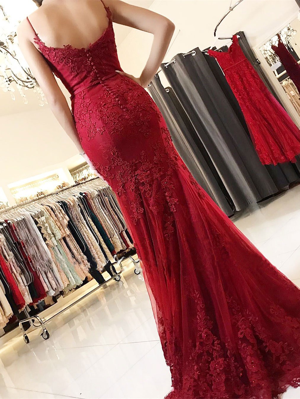 Beautiful  Mermaid Prom Dresses With Beaded Appliques Tulle Prom Gowns