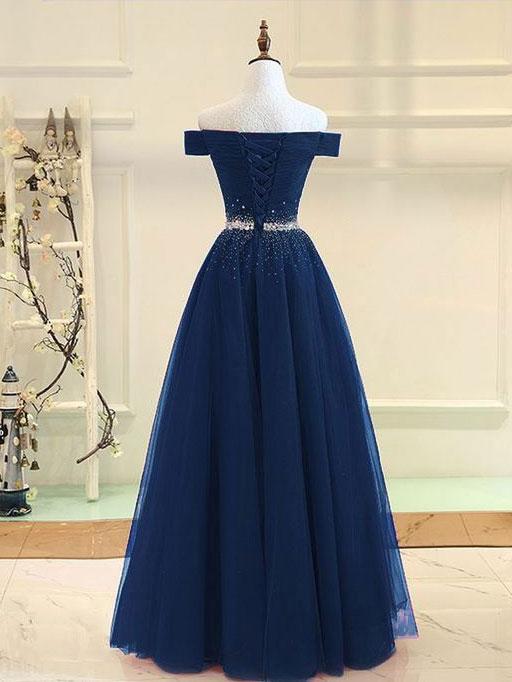 Fabulous Tulle Ball Gown Prom Dresses With Rhinestones