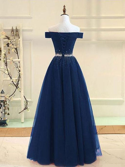 Fabulous Tulle Ball Gown Prom Dresses With Rhinestones
