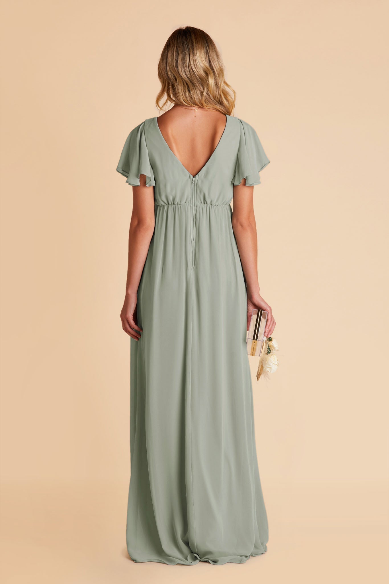 Hannah Empire Dress - Sage